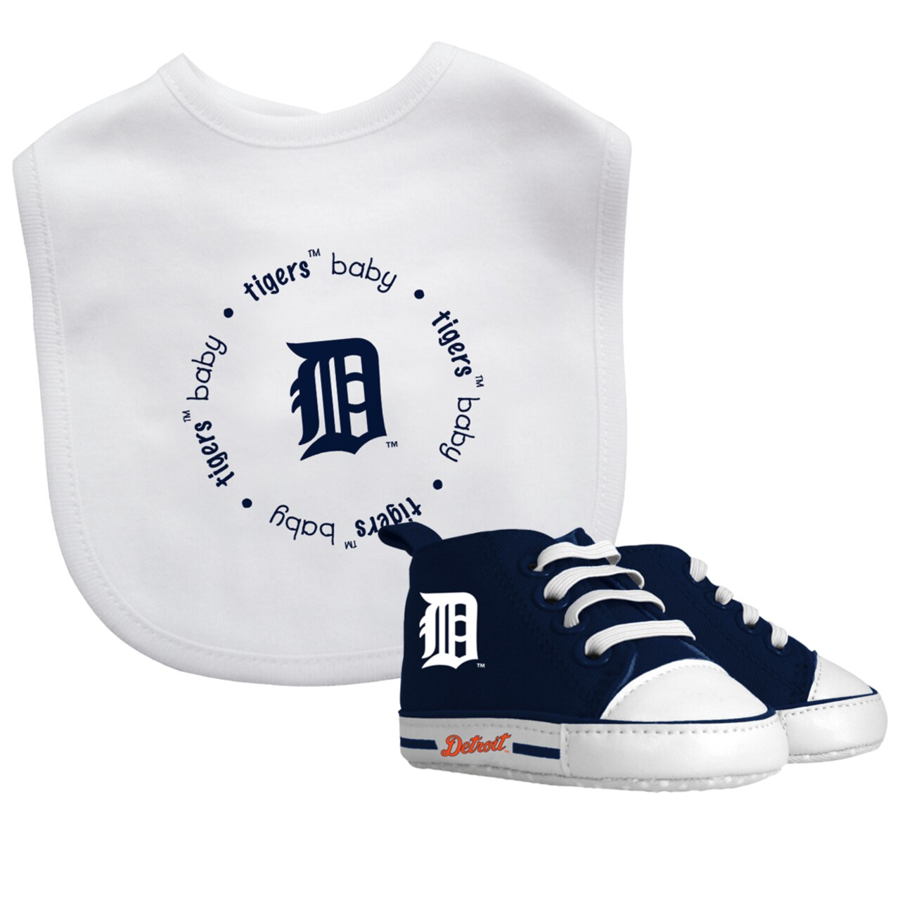 Baby Fanatic 2 Piece Bid and Shoes - MLB Detroit Tigers - White Unisex Infant Apparel